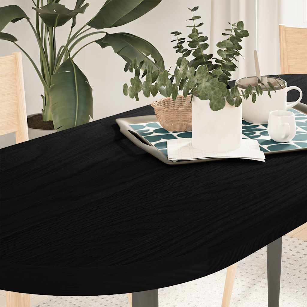 vidaXL Stolní deska tmavě hnědá 140x60x4 cm masivní dub oválný