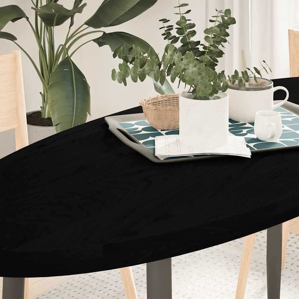 vidaXL Stolní deska tmavě hnědá 140x60x4 cm masivní dub oválný