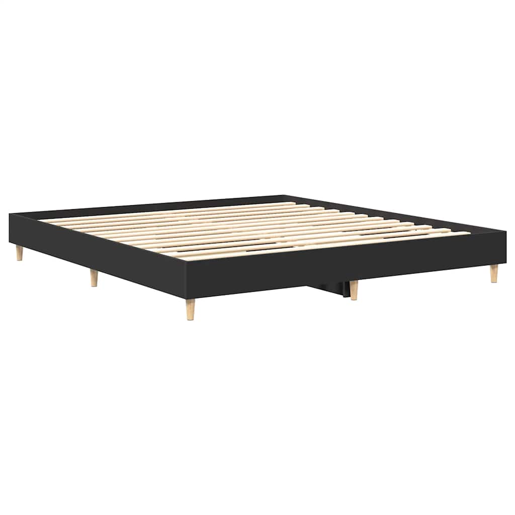 vidaXL Rám postele bez matrace černý 160x200cm Dřevěné konstrukce