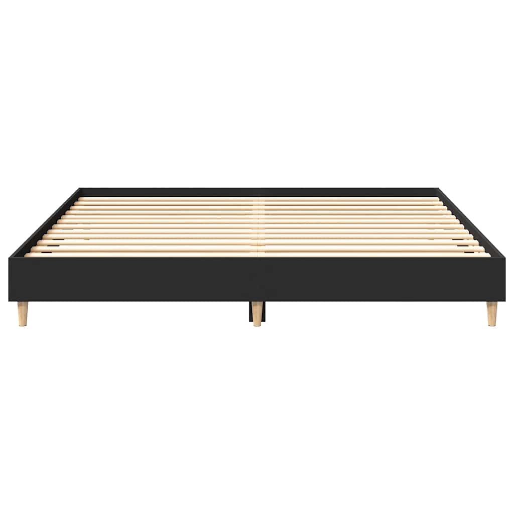 vidaXL Rám postele bez matrace černý 160x200cm Dřevěné konstrukce