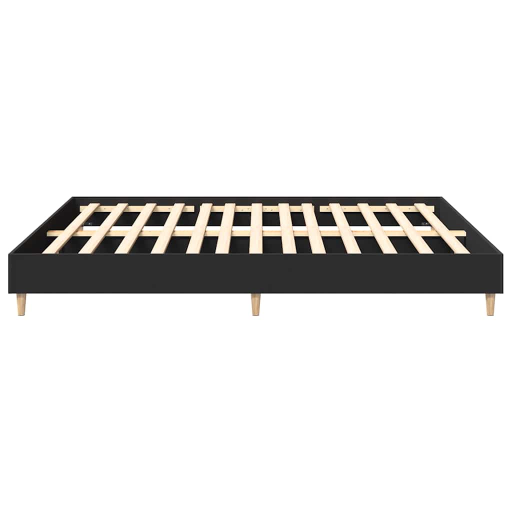 vidaXL Rám postele bez matrace černý 160x200cm Dřevěné konstrukce