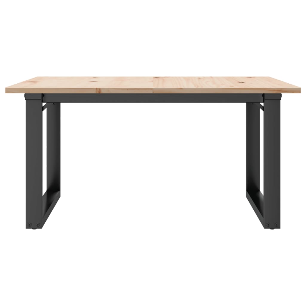 vidaXL Konferenční stolek s O rámem 80x80x45 cm borové dřevo a ocel