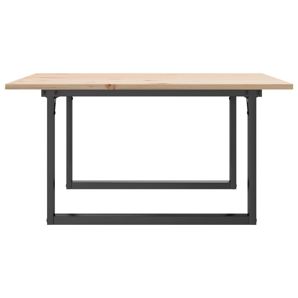 vidaXL Konferenční stolek s O rámem 80x80x45 cm borové dřevo a ocel