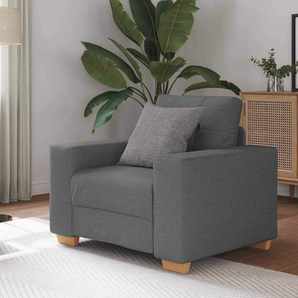 Levně vidaXL Křeslo tmavě šedé 100x78x80 cm textil
