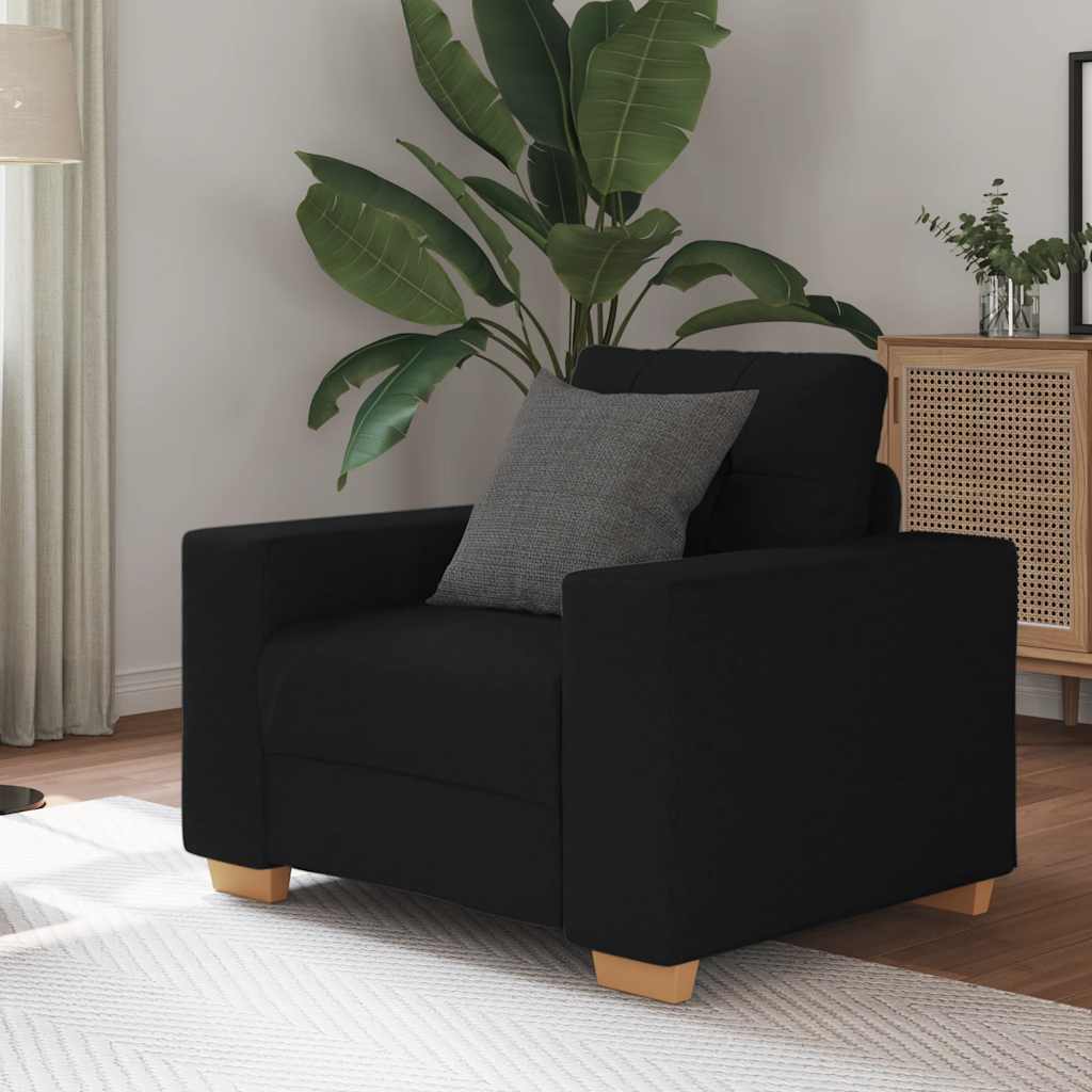 Levně vidaXL Křeslo černé 100x78x80 cm textil