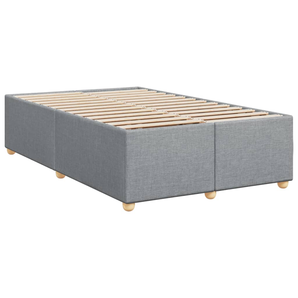 vidaXL Box spring postel s matrací světle šedá 120x190 cm textil