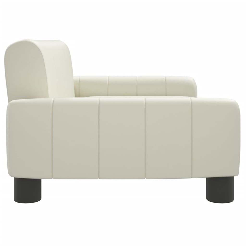 vidaXL Dětská pohovka krémová 70 x 45 x 30 cm umělá kůže