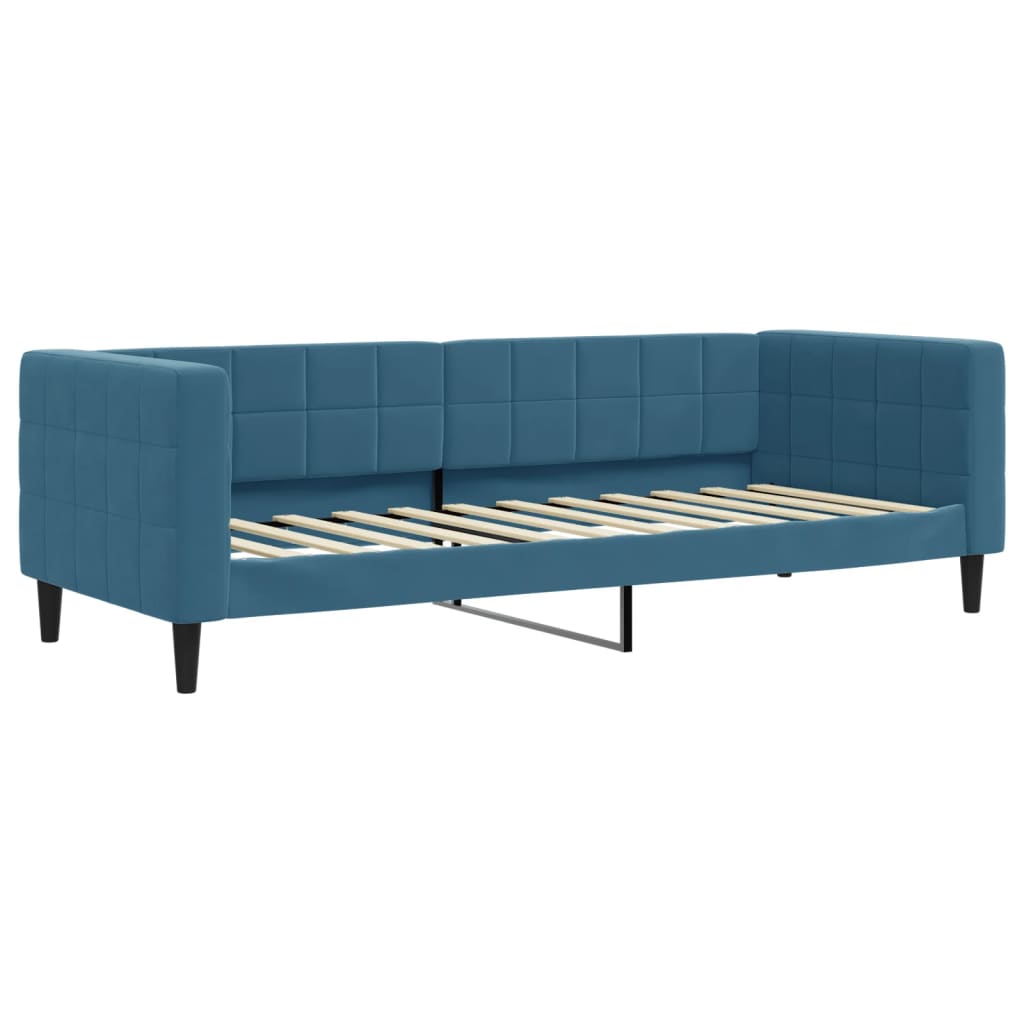 vidaXL Válenda s přistýlkou a zásuvkami modrá 80 x 200 cm samet