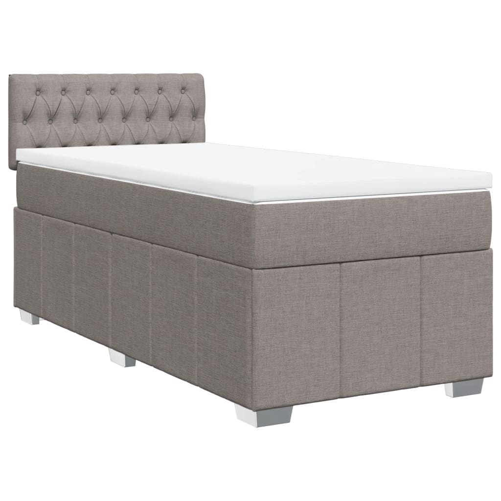 vidaXL Box spring postel s matrací taupe 80x200 cm textil