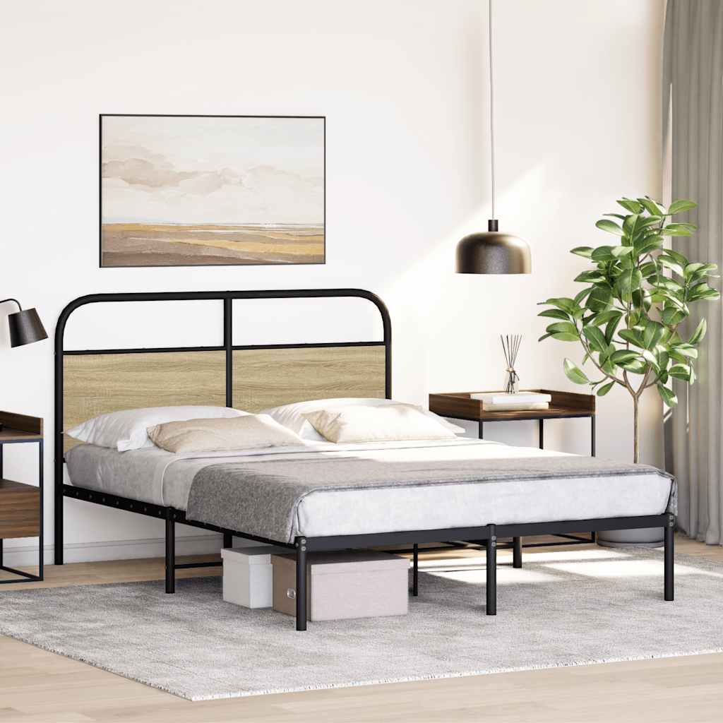 vidaXL Rám postele bez matrace 120x190 cm dub sonoma kompozitní dřevo