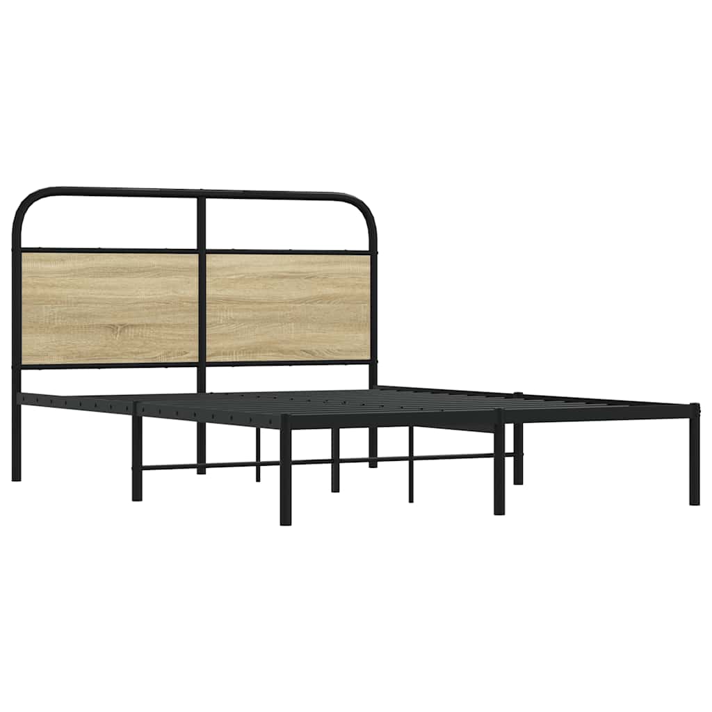 vidaXL Rám postele bez matrace 120x190 cm dub sonoma kompozitní dřevo