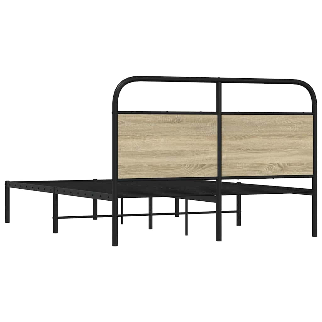 vidaXL Rám postele bez matrace 120x190 cm dub sonoma kompozitní dřevo