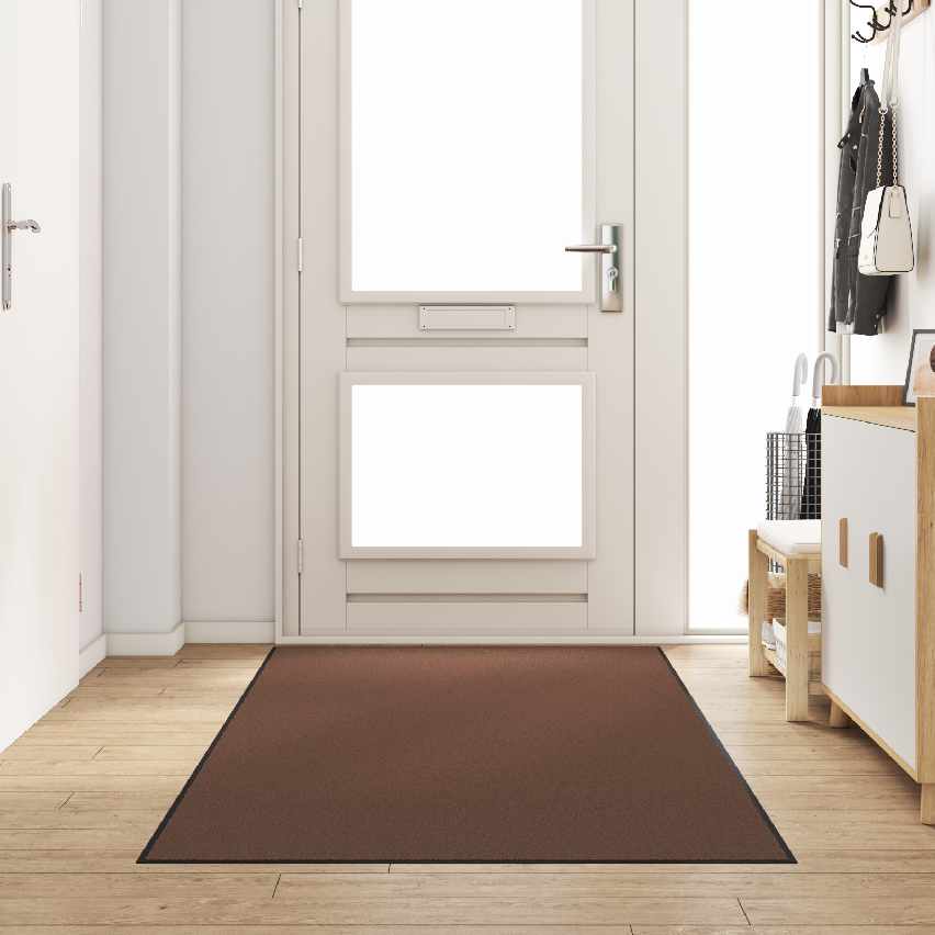 Levně vidaXL Rohož Hnědá a černá 120 x 250 cm 100% polyamid