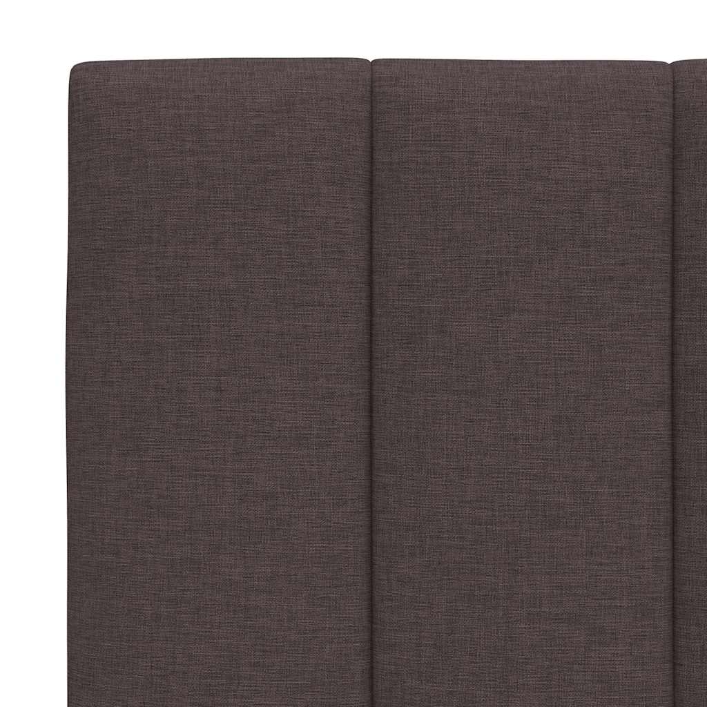 vidaXL Postel s matrací tmavě hnědá 100 x 200 cm textil