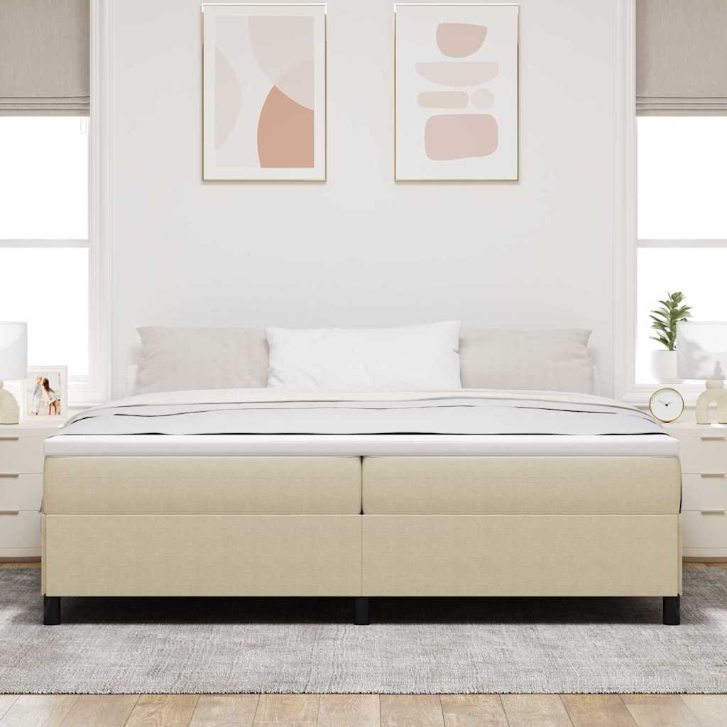 vidaXL Postel s boxspringem Šedozelená 200 x 200 cm Žebrovaná látka