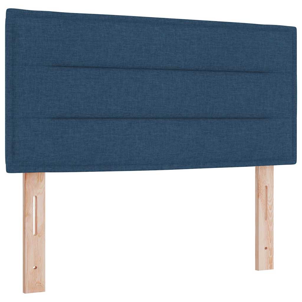 vidaXL Postel boxspring s matrací s matrací Modrá 90 x 200 cm textil