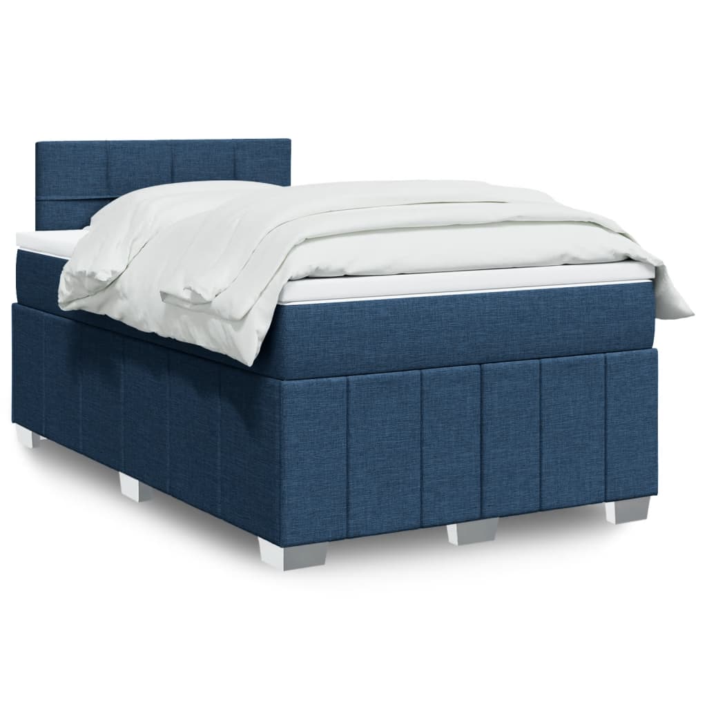 vidaXL Box spring postel s matrací černá 120x190 cm textil
