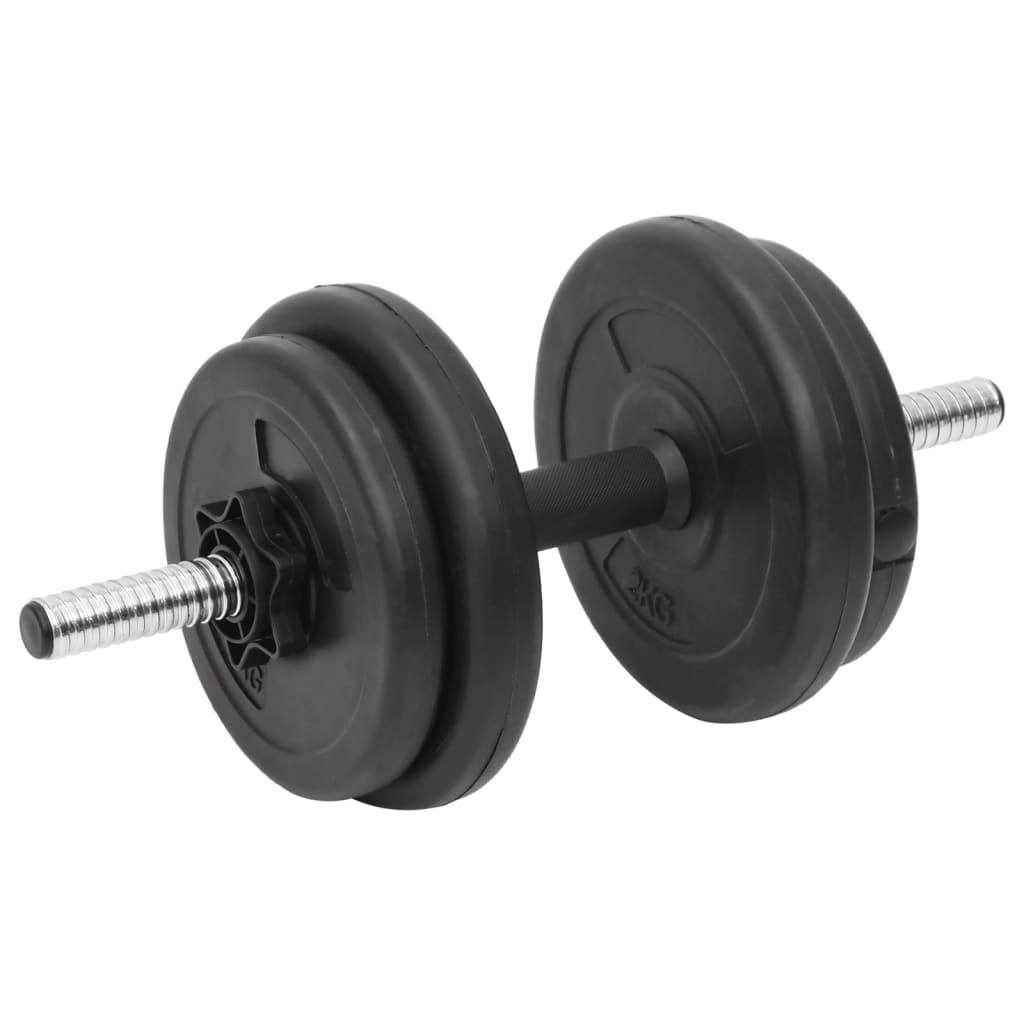 vidaXL Sada lomené obouruční a jednoručních činek se závažím 60 kg