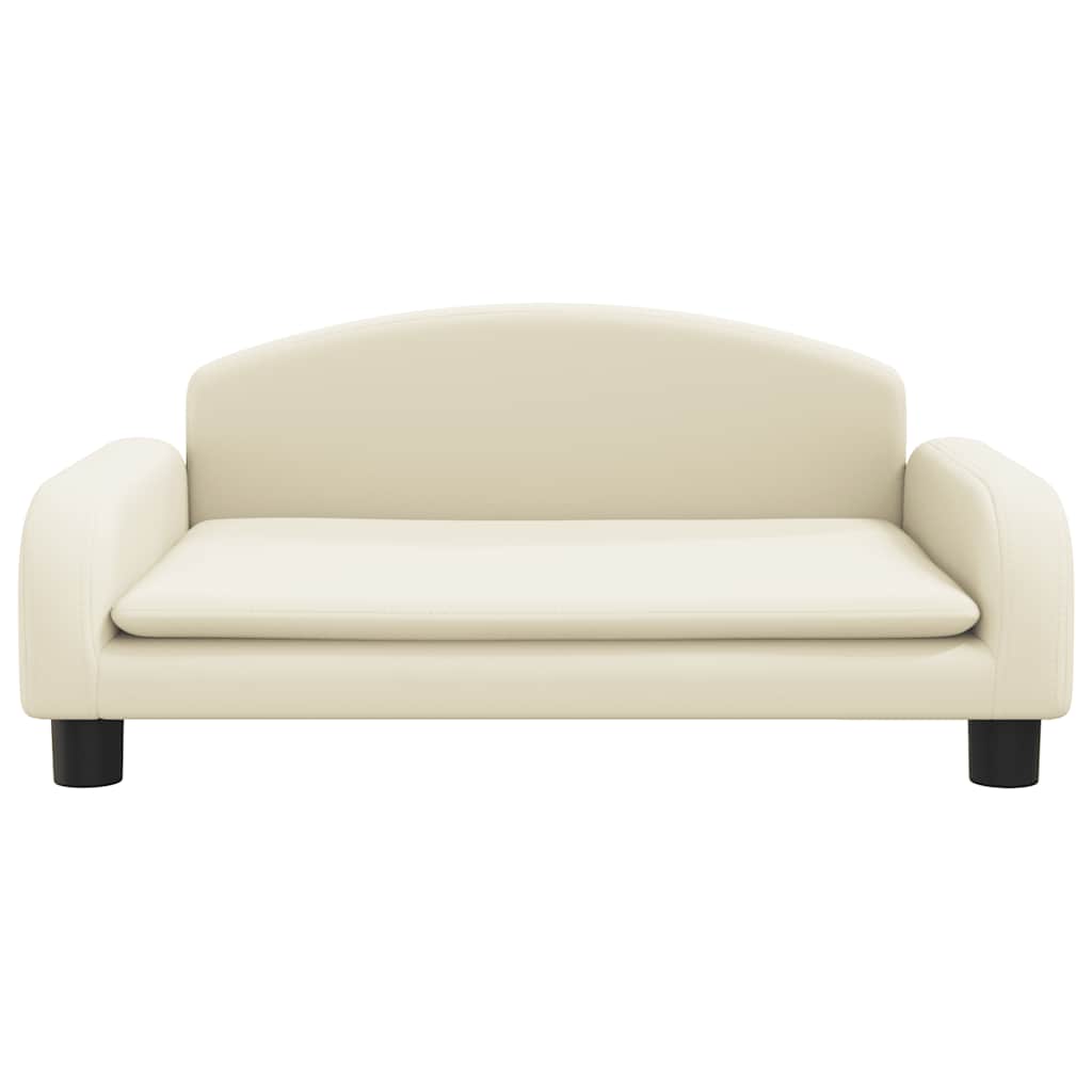 vidaXL Dětská pohovka krémová 70 x 45 x 30 cm umělá kůže
