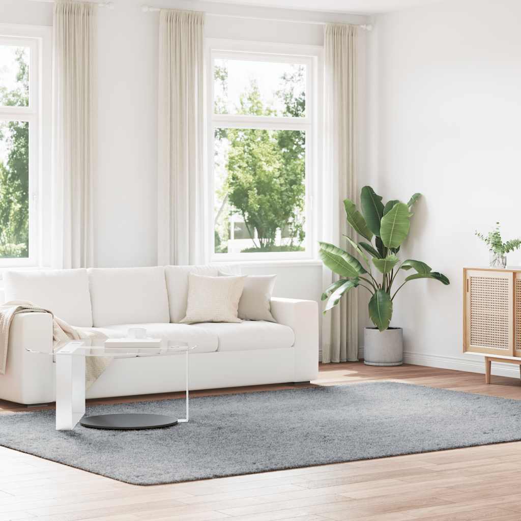 Levně vidaXL Koberec Shaggy s vysokým vlasem NAVARRA světle šedý 240x340 cm