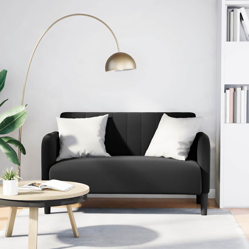 Levně vidaXL Loveseat Sofa Černý 109 cm samet