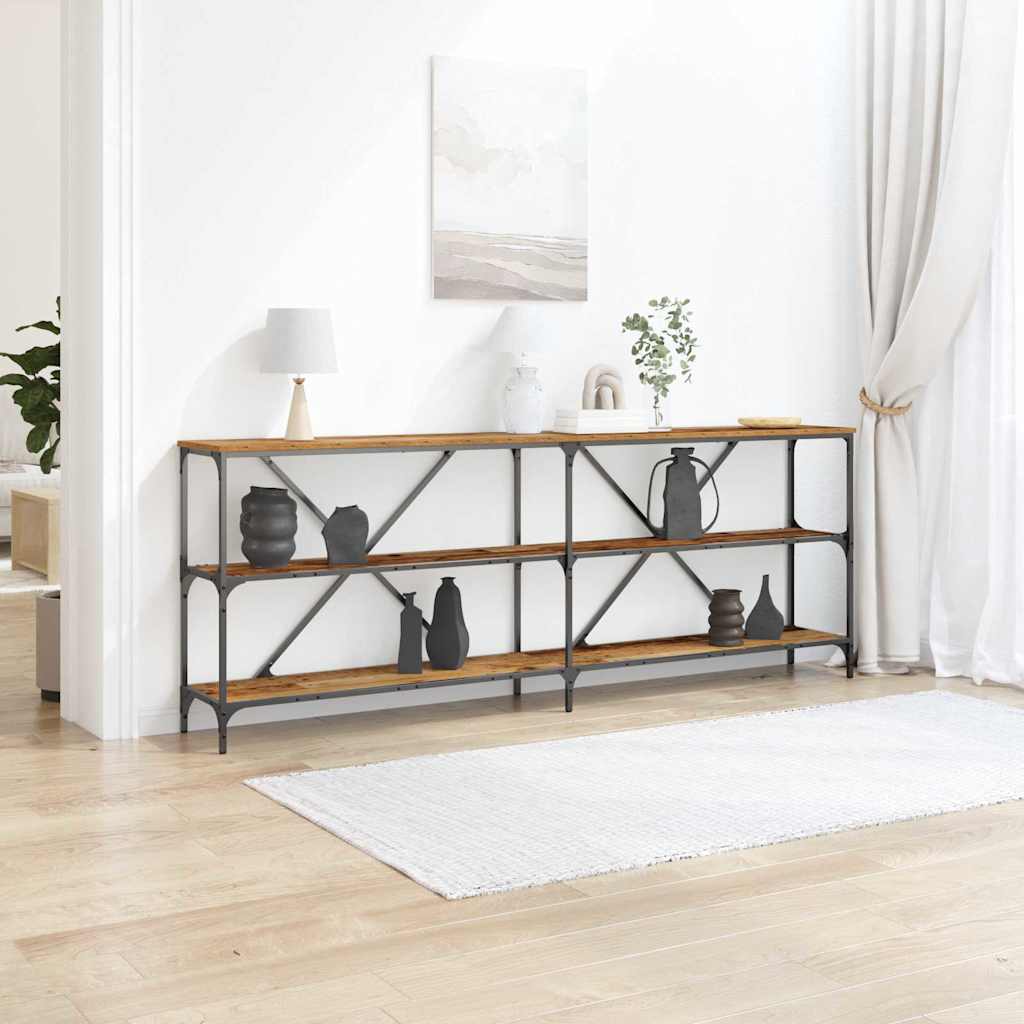 Levně vidaXL Konzolový stolek Staré dřevo 200 x 30 x 75 cm kompozitní dřevo