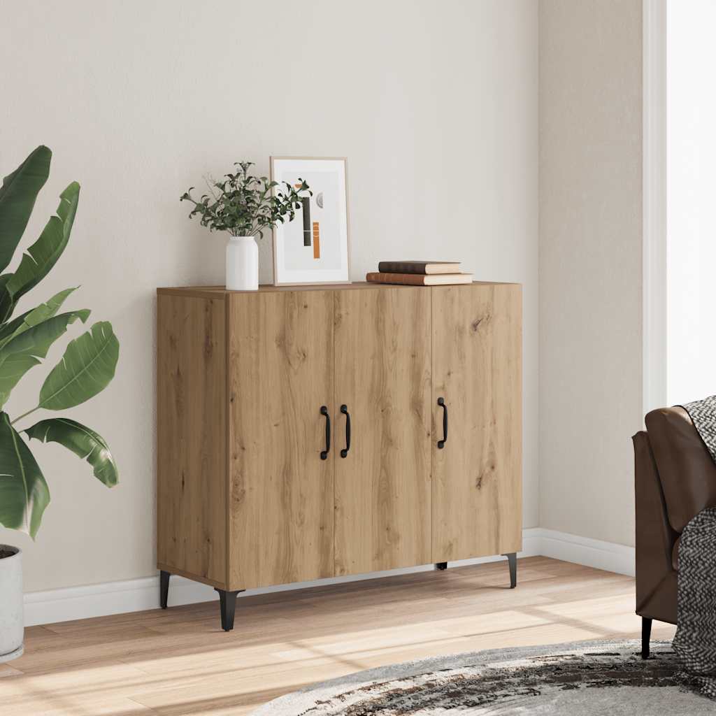 Levně vidaXL Příborník dub artisan 90 x 34 x 80 cm kompozitní dřevo