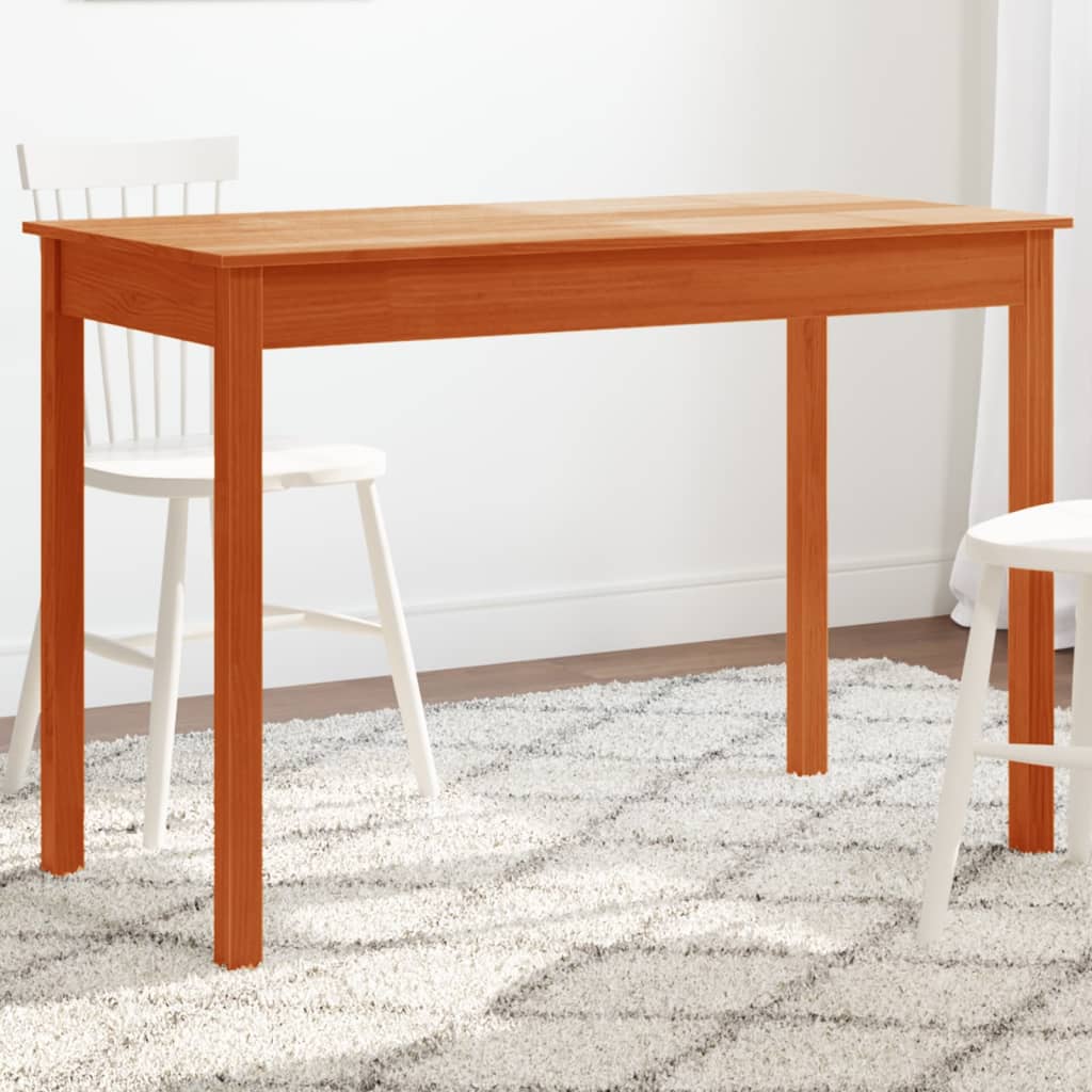 Levně vidaXL Jídelní stůl voskově hnědý 110x55x75 cm masivní borové dřevo