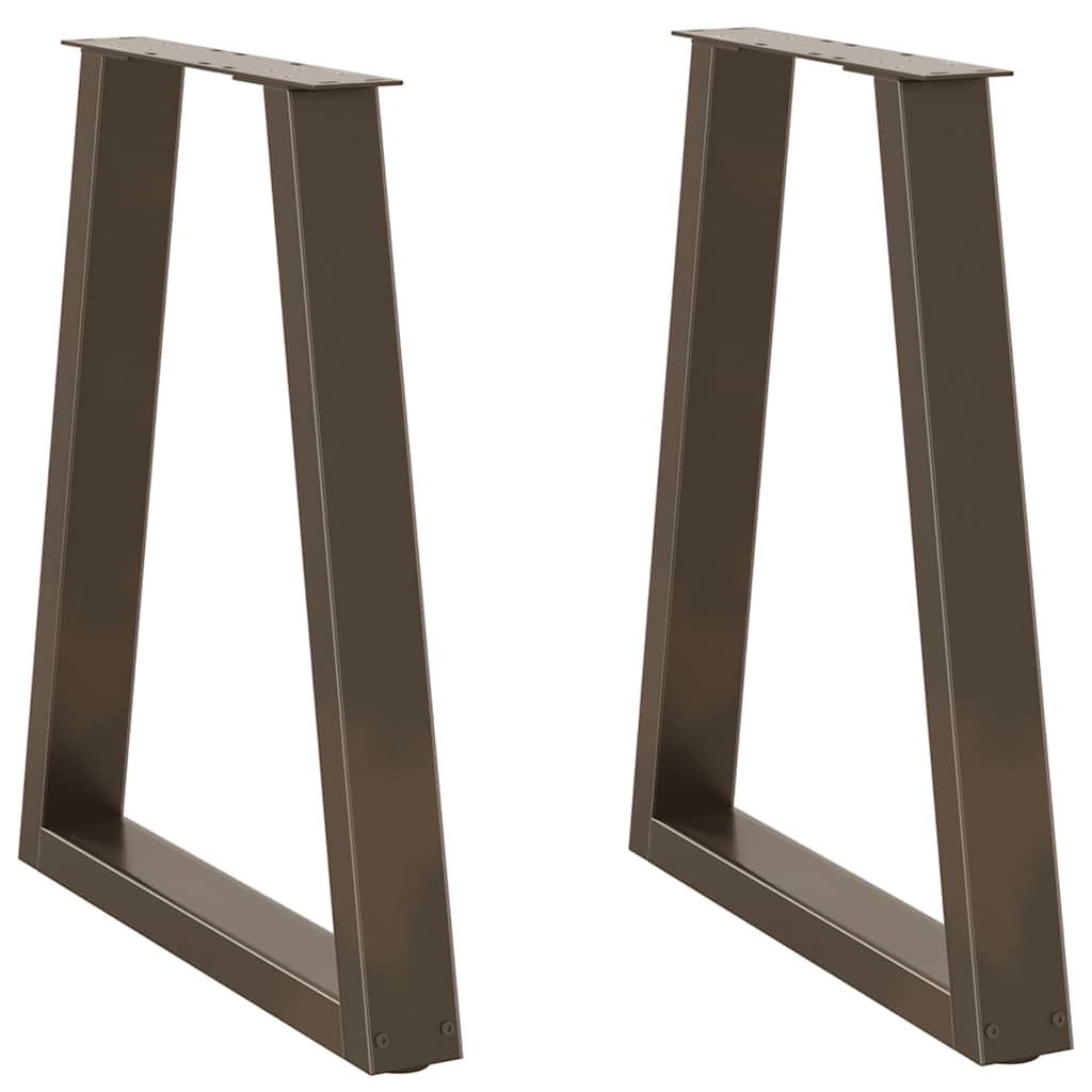 Levně vidaXL Nohy k jídelnímu stolu ve tvaru V, 2 ks, přírodní ocel, 50 x (72-73,3) cm, ocel