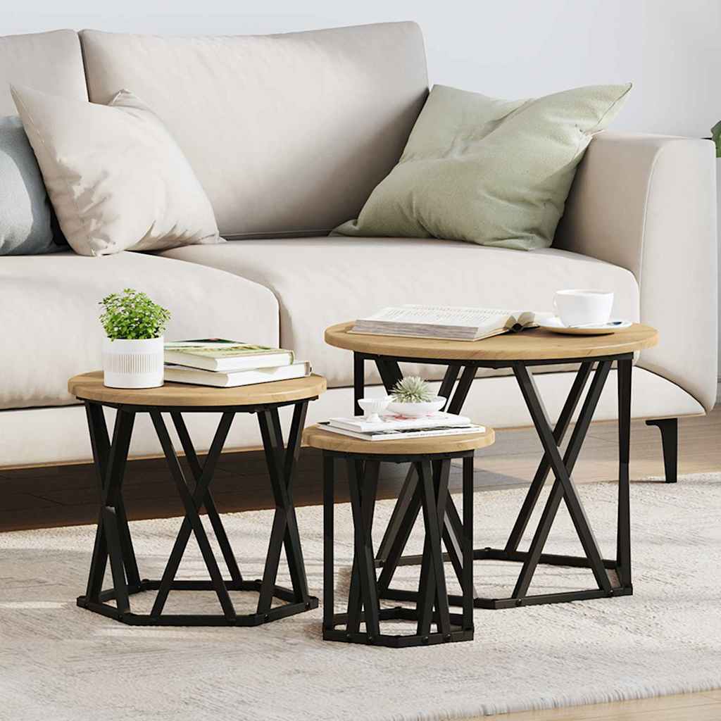 Levně vidaXL Sestavovací boční stůl 3 pcs Artisanový dub