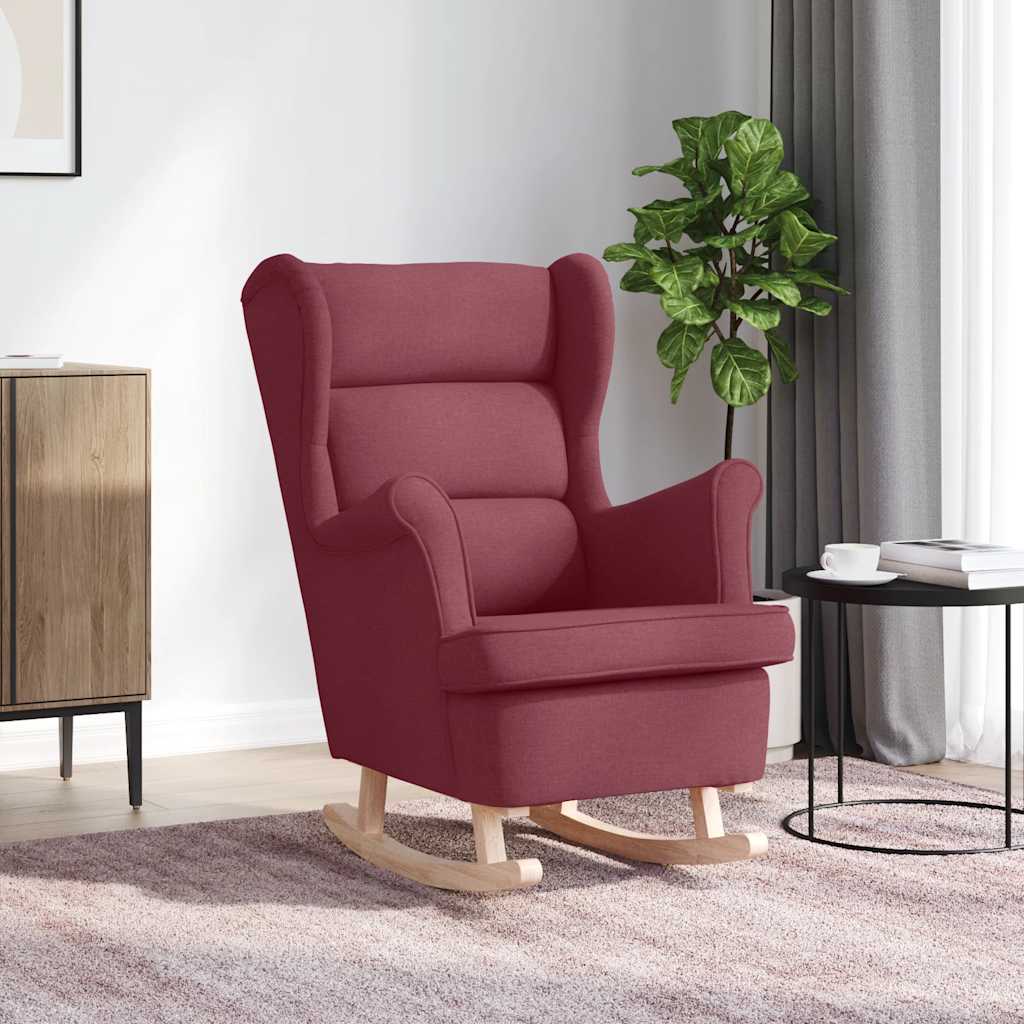 Levně vidaXL Houpací křeslo vínové 74 x 90 x 102 cm textil