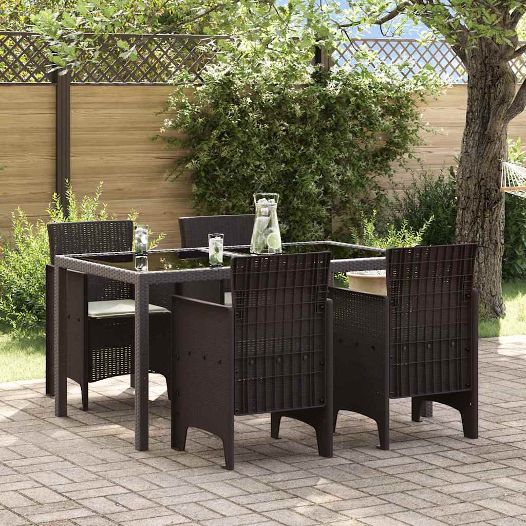 Levně vidaXL Zahradní křeslo 4 pcs Hnědá 53 x 49 x 85 cm Polypropylen