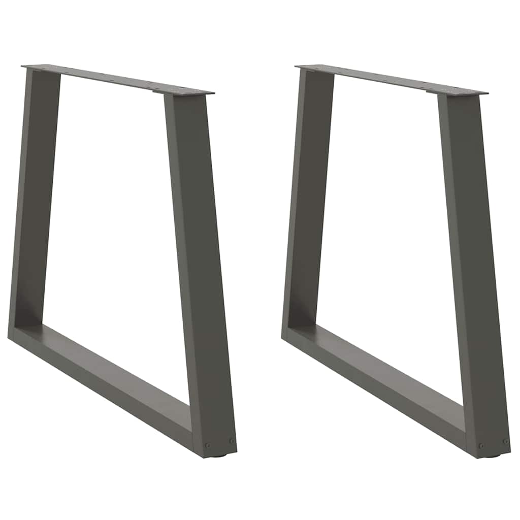 Levně vidaXL Nohy k jídelnímu stolu ve tvaru V, 2 ks, antracitové, 90 x (72-73,3) cm, ocel