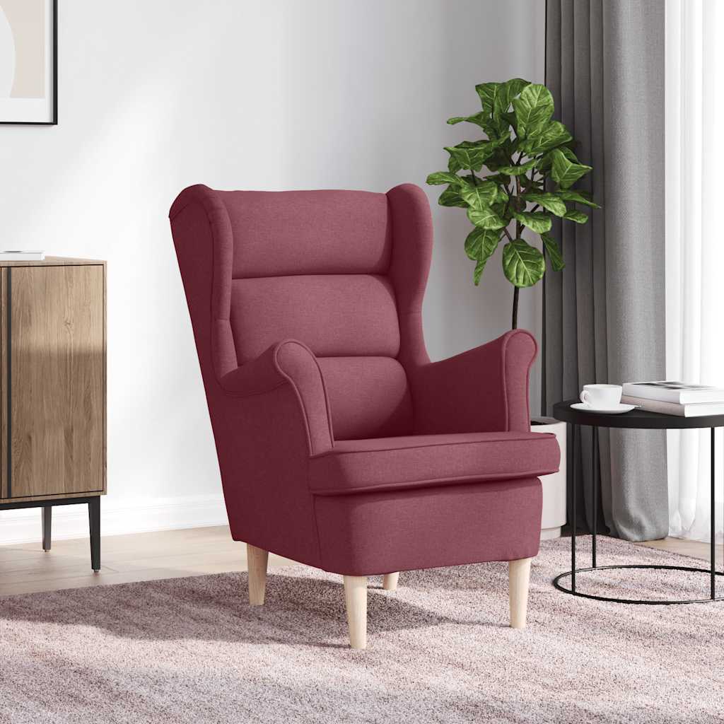 Levně vidaXL Křeslo vínové 74 x 84 x 100 cm textil