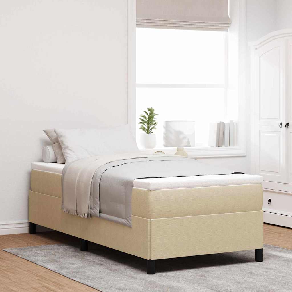 vidaXL Postel s boxspringem Šedozelená 100 x 200 cm Žebrovaná látka