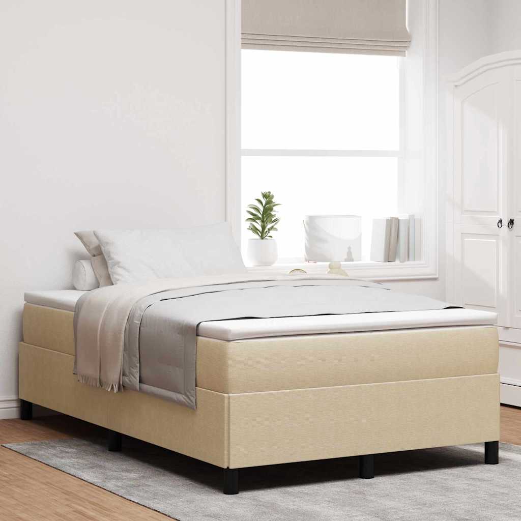 vidaXL Postel s boxspringem Šedozelená 120 x 190 cm Žebrovaná látka