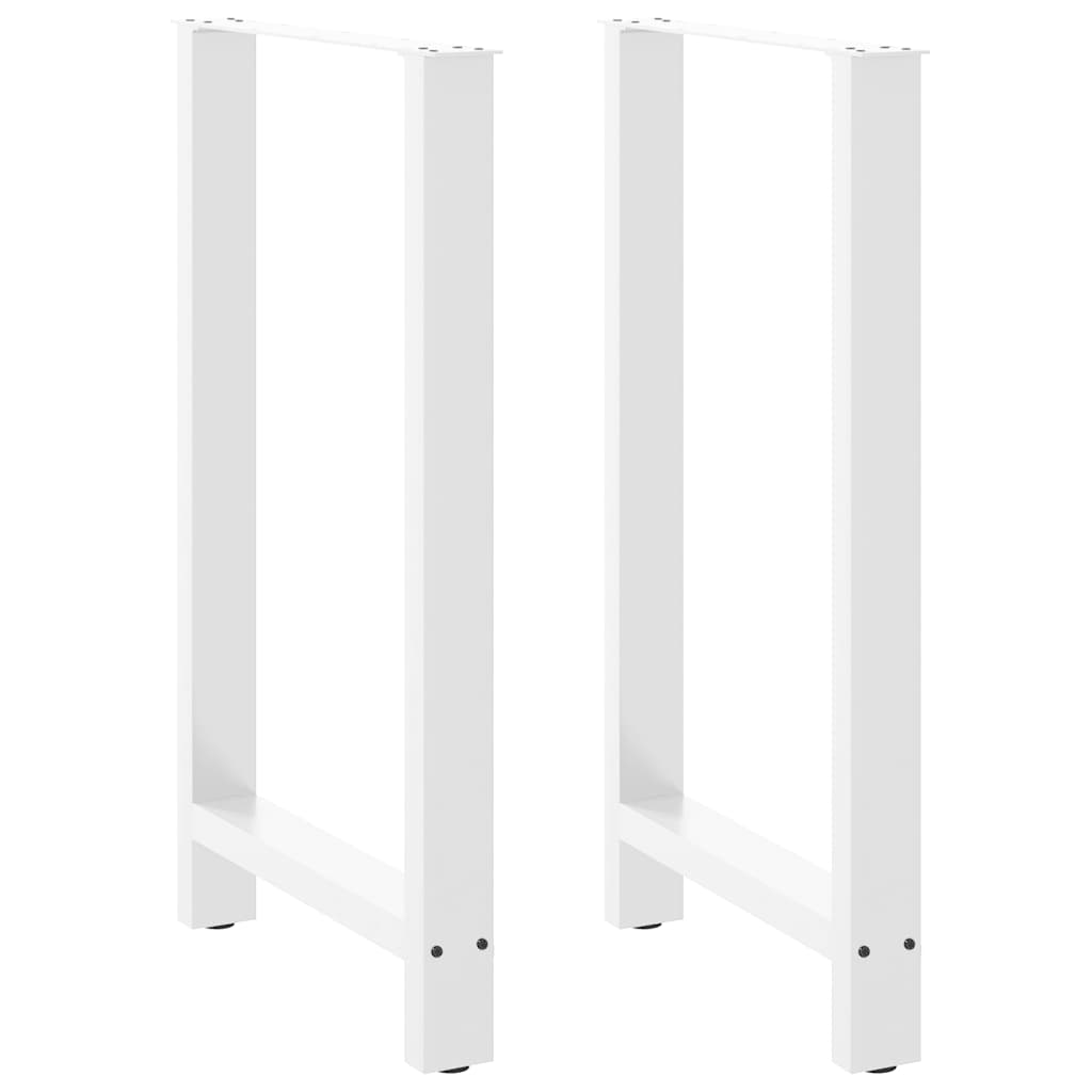 Levně vidaXL Nohy barového stolu bílé 2 ks 60 x (100-101) cm ocelové
