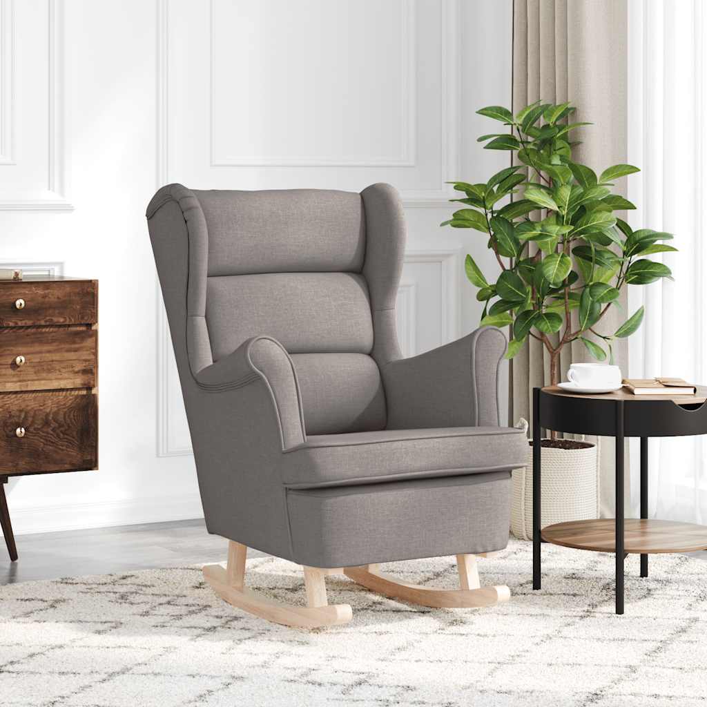 Levně vidaXL Houpací křeslo taupe 74 x 90 x 102 cm textil