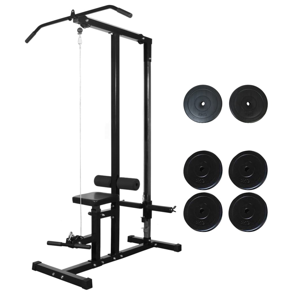 Levně vidaXL Posilovací věž se zátěžovými kotouči 40 kg