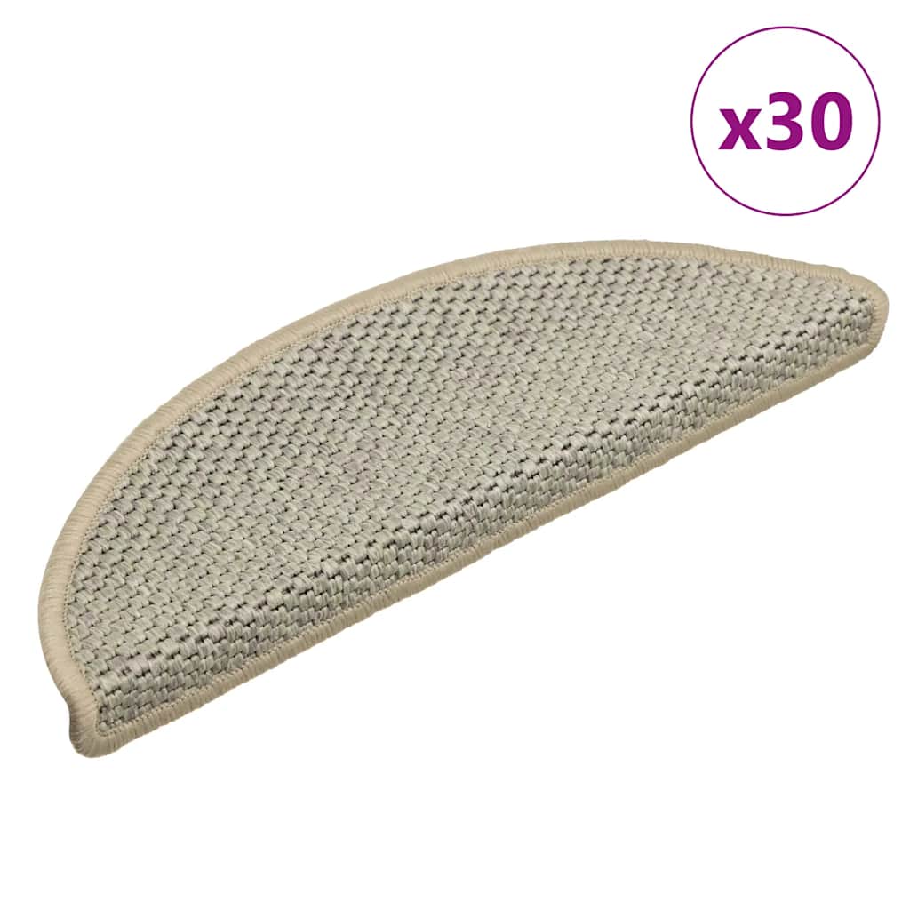 Levně vidaXL Samolepicí rohože na schody Sisal-Look 30 ks světle zelená