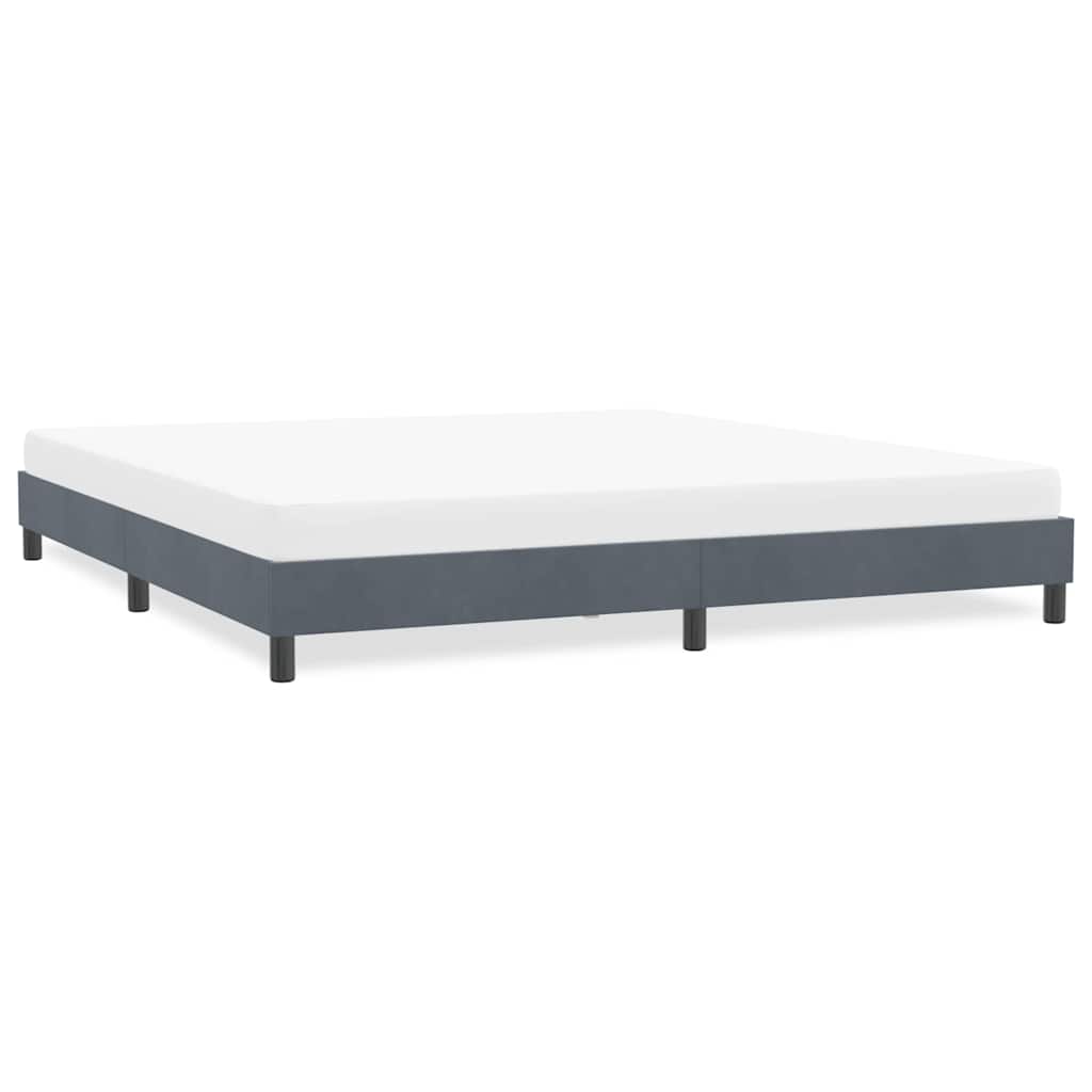 Levně vidaXL Rám postele bez matrace tmavě šedá 180x220 cm samet