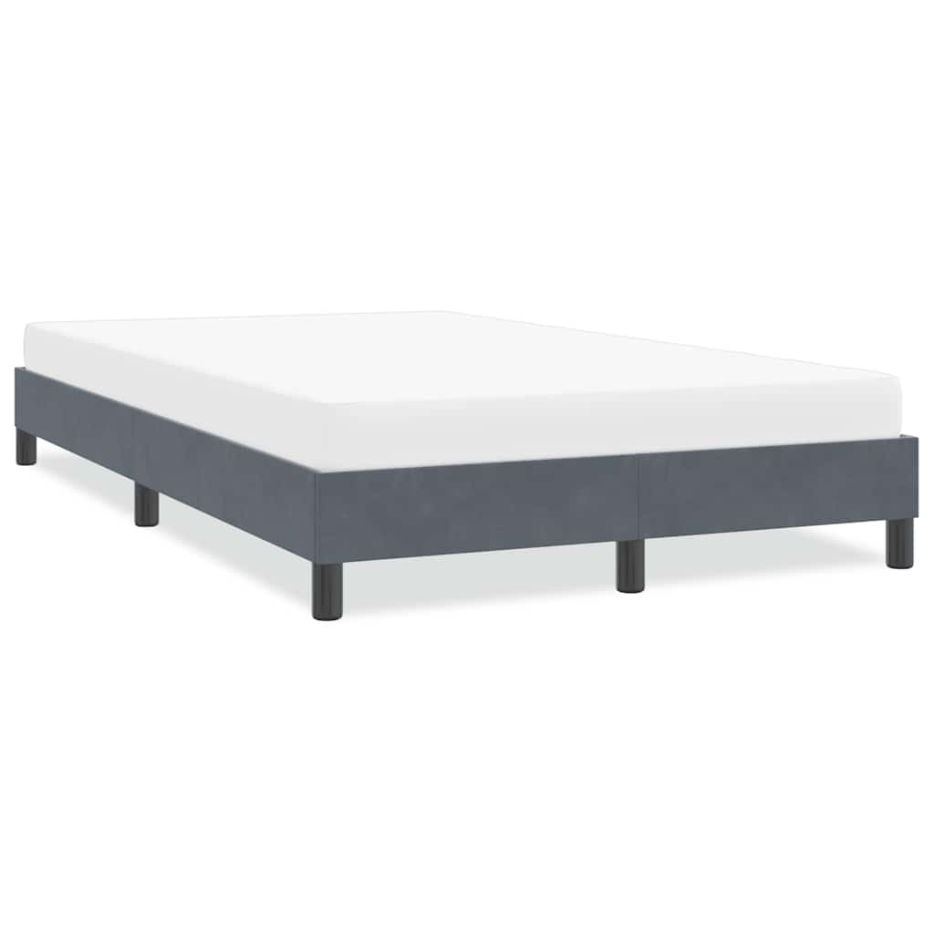 Levně vidaXL Rám postele bez matrace Tmavě šedá 100x210 cm samet