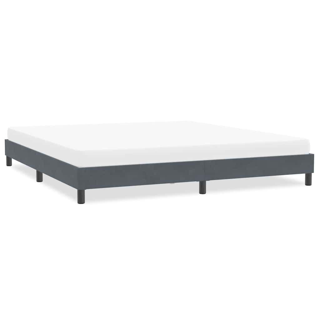 Levně vidaXL Rám postele bez matrace tmavě šedý 200x210 cm samet