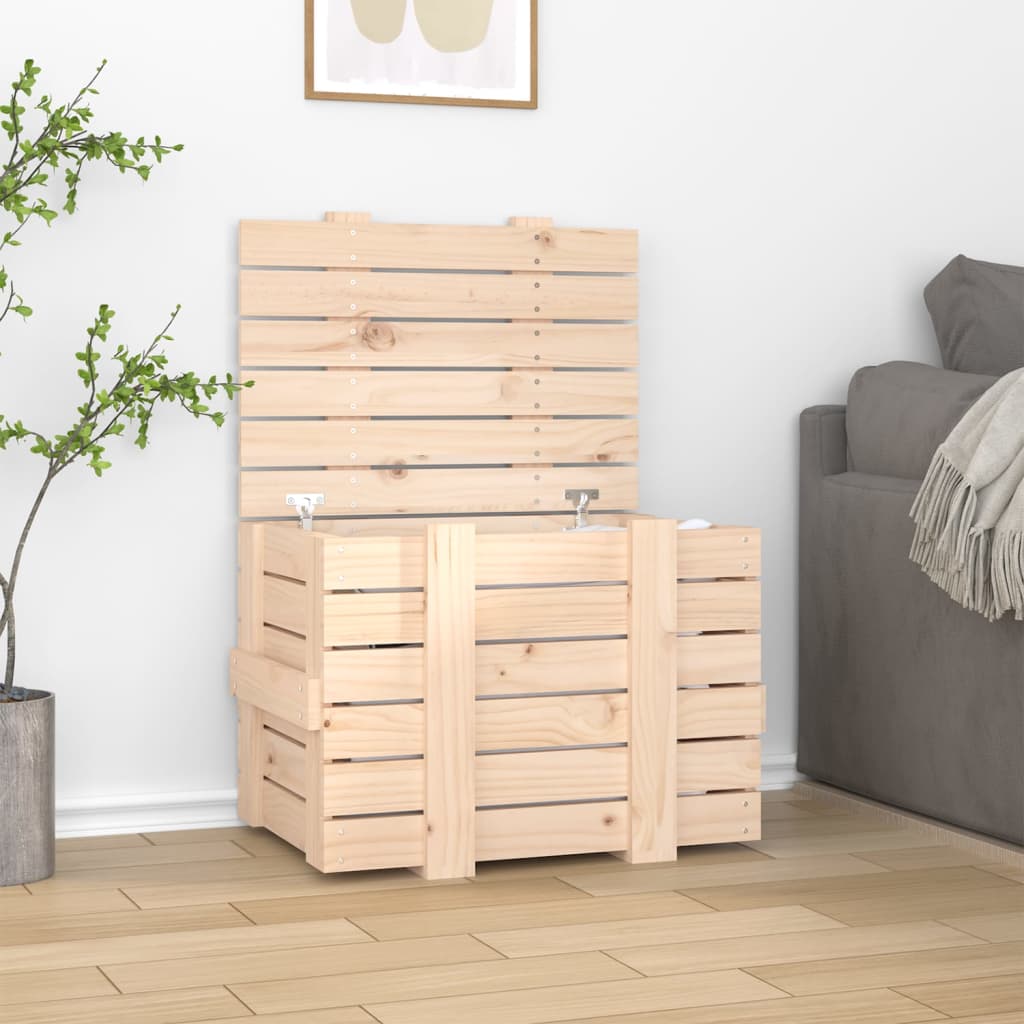 Levně vidaXL Úložný box 58 x 40,5 x 42 cm masivní borové dřevo