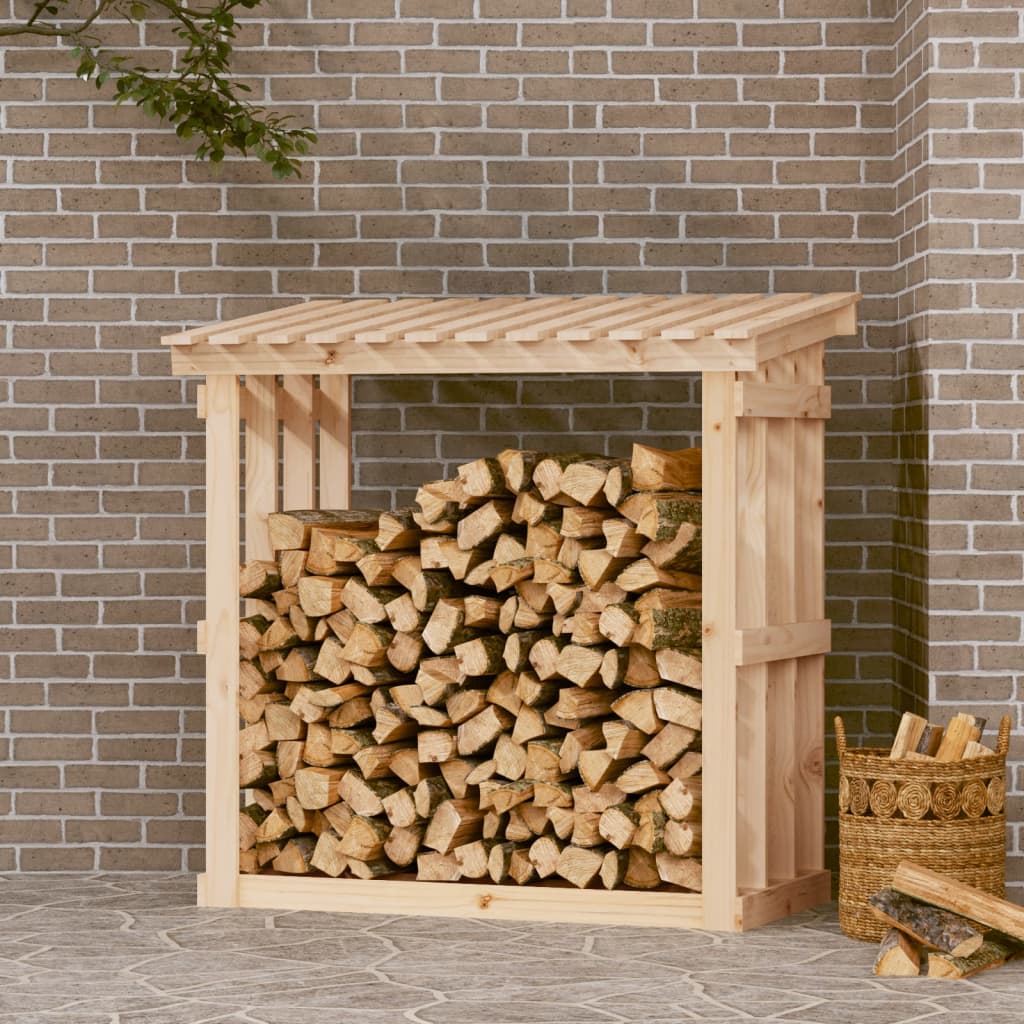 Levně vidaXL Stojan na dřevo 108 x 64,5 x 109 cm masivní borovice