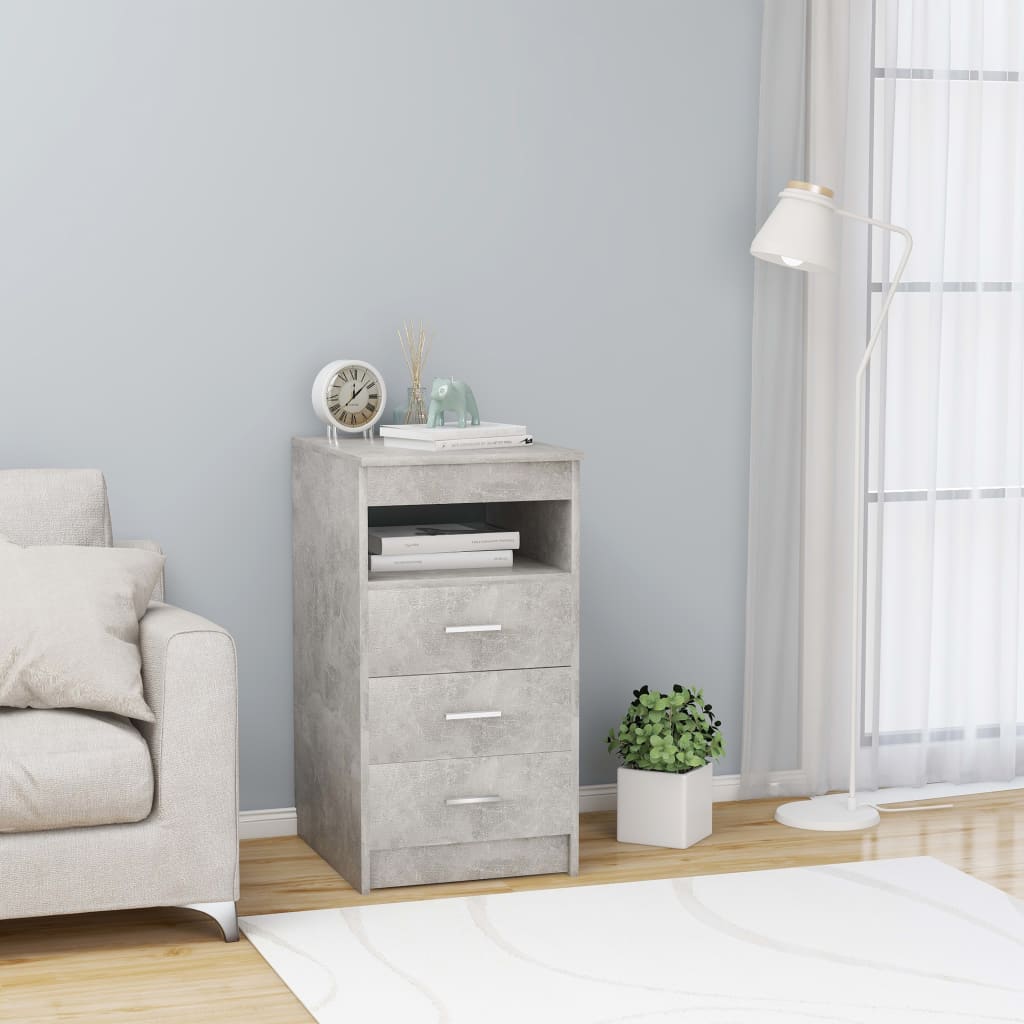 Levně vidaXL Komoda se zásuvkami betonově šedá 40x50x76 cm kompozitní dřevo