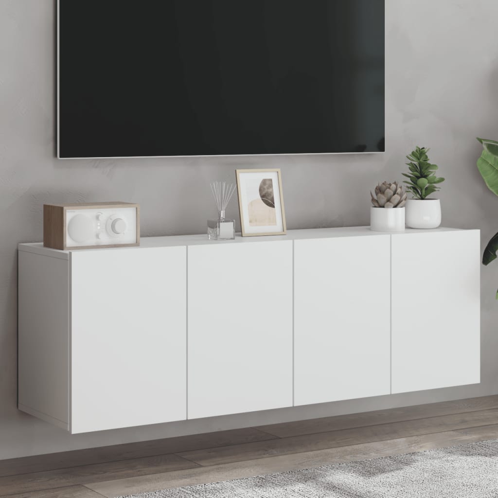 Levně vidaXL TV skříňky nástěnné 2 ks bílé 60 x 30 x 41 cm
