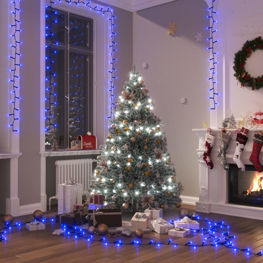Levně vidaXL Kompaktní LED řetěz se 2 000 LED diodami modrý 45 m PVC