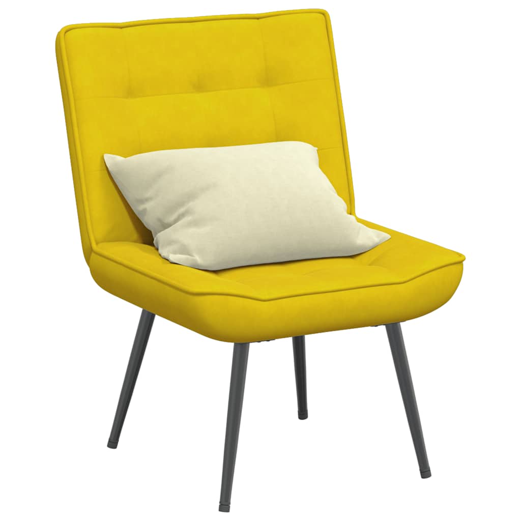 Levně vidaXL Relaxační křeslo žluté 64x74x84 cm samet