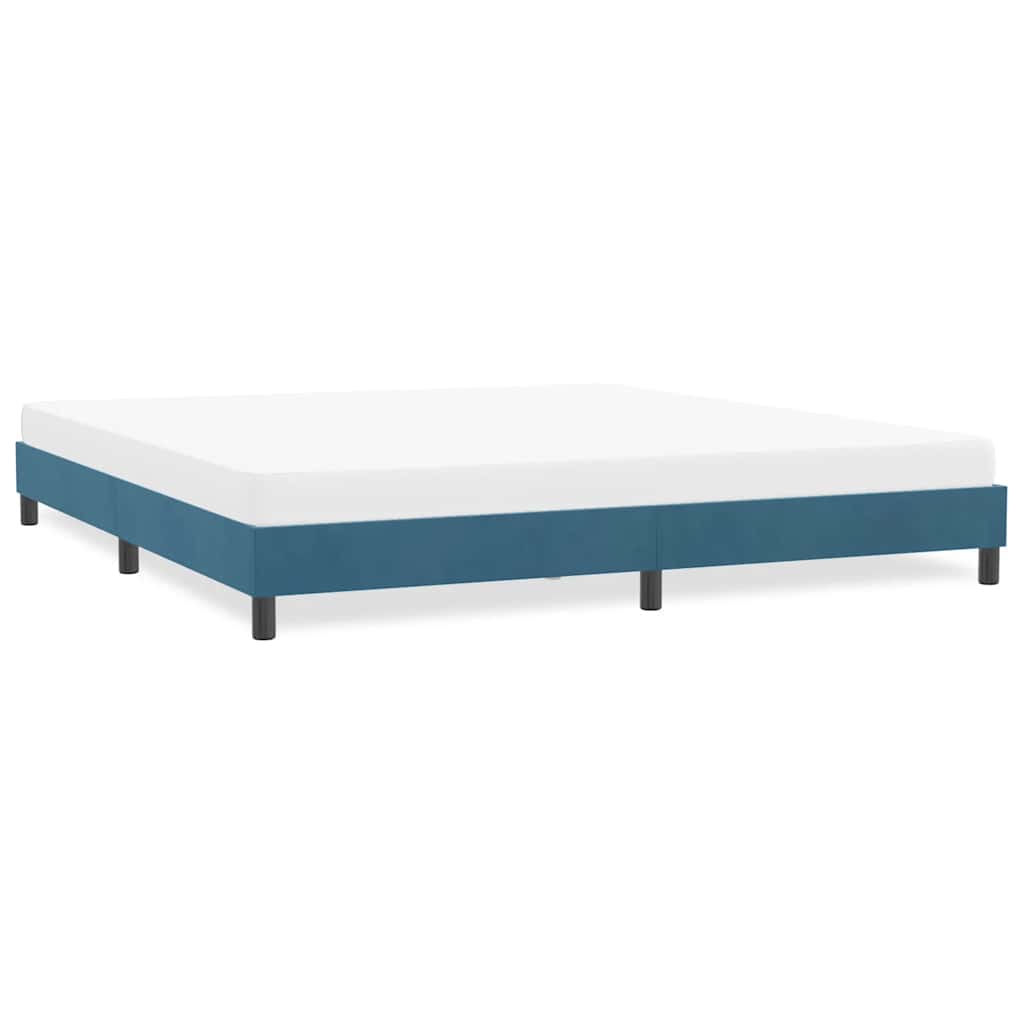 Levně vidaXL Rám postele bez matrace tmavě modrý 180x210 cm samet